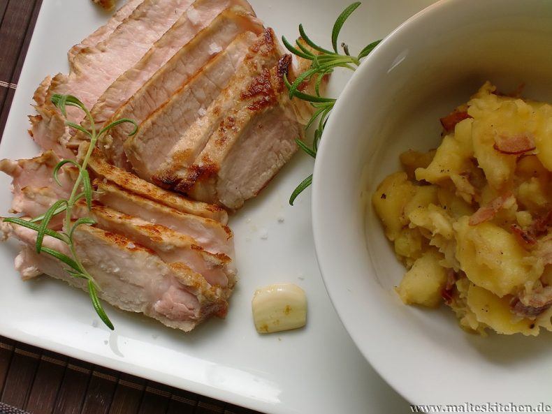 Schweinekoteletts mit Kartoffel-Apfel-Stampf