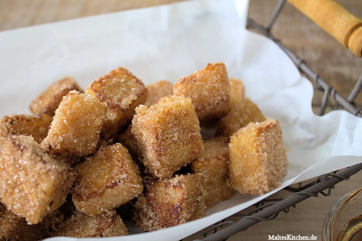 French Toast Wurfel Mit Zimt Und Zucker 