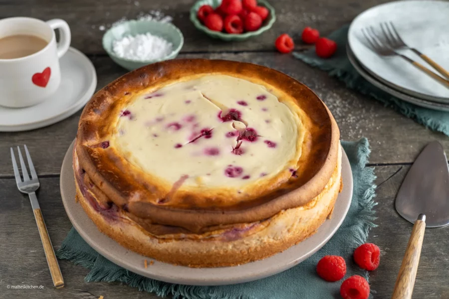 Käsekuchen mit Himbeeren nach Tim Mälzer Rezept
