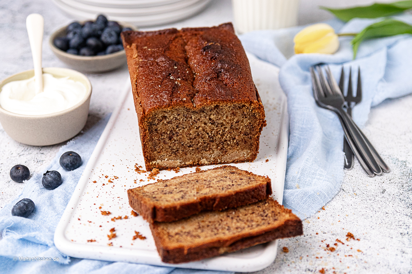 Saftiges Bananenbrot mit Zimt