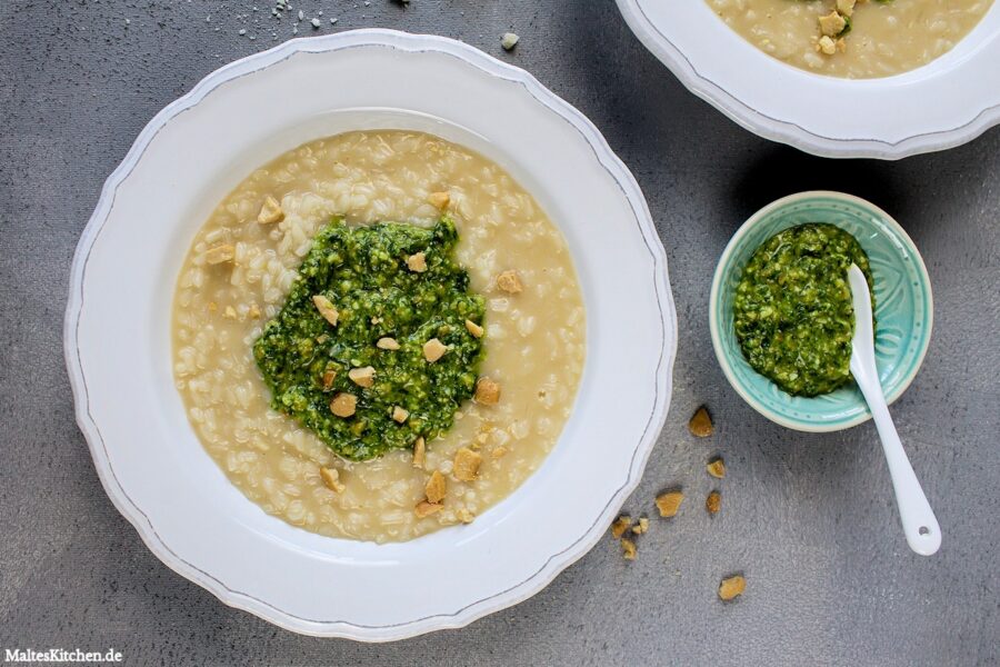 Rieslingrisotto mit Bärlauchpesto