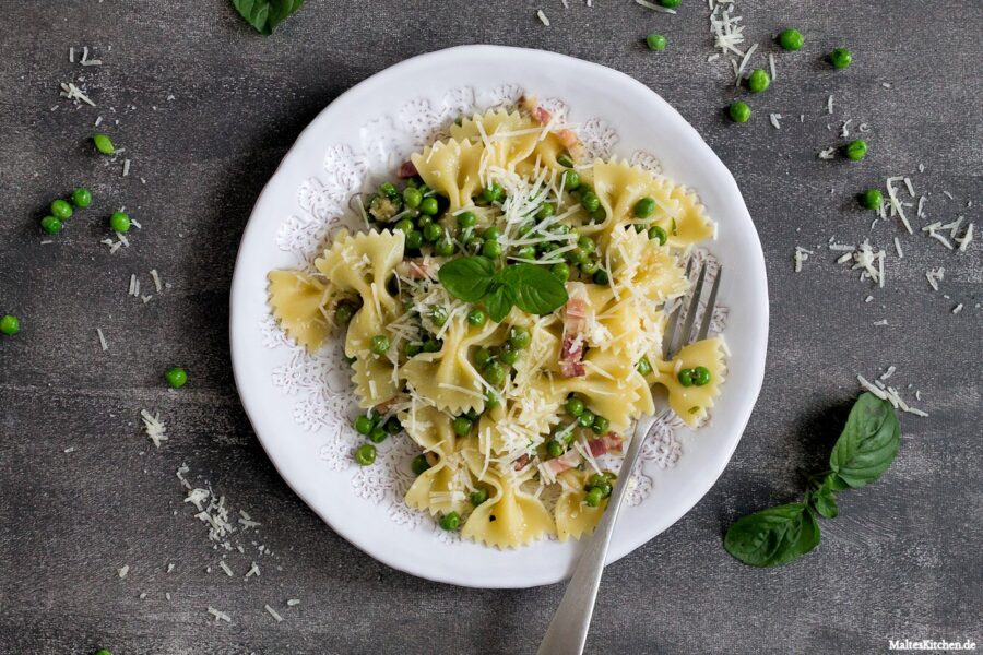 Rezept für Pancetta mit Erbsen & Minze