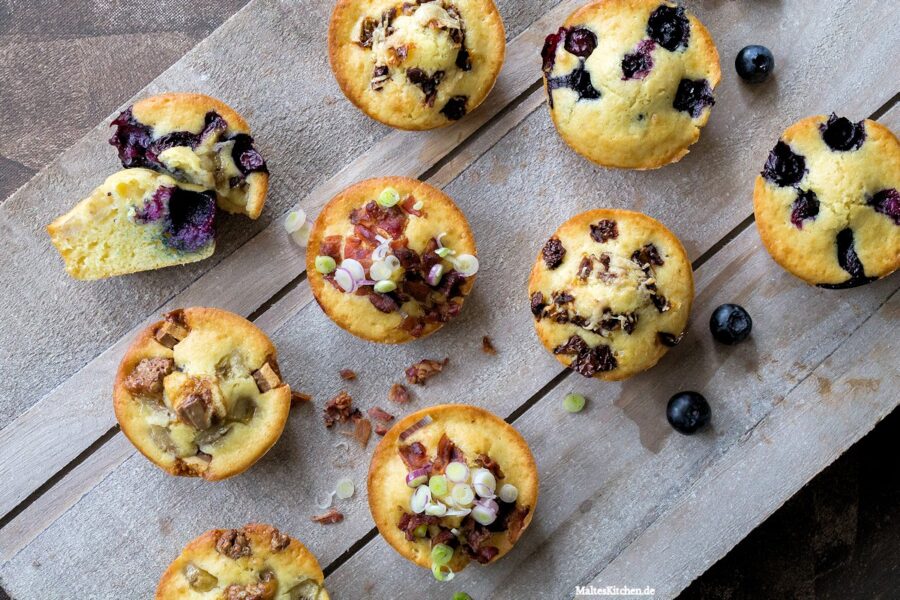 Rezept für süße und herzhafte Pancake-Muffins