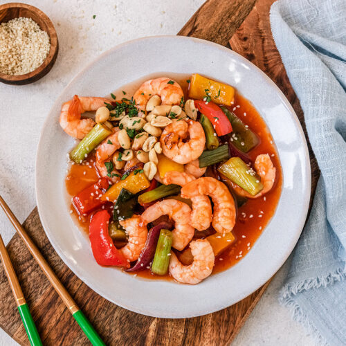 Rezept Pacific Prawns süß-sauer mit Gemüse