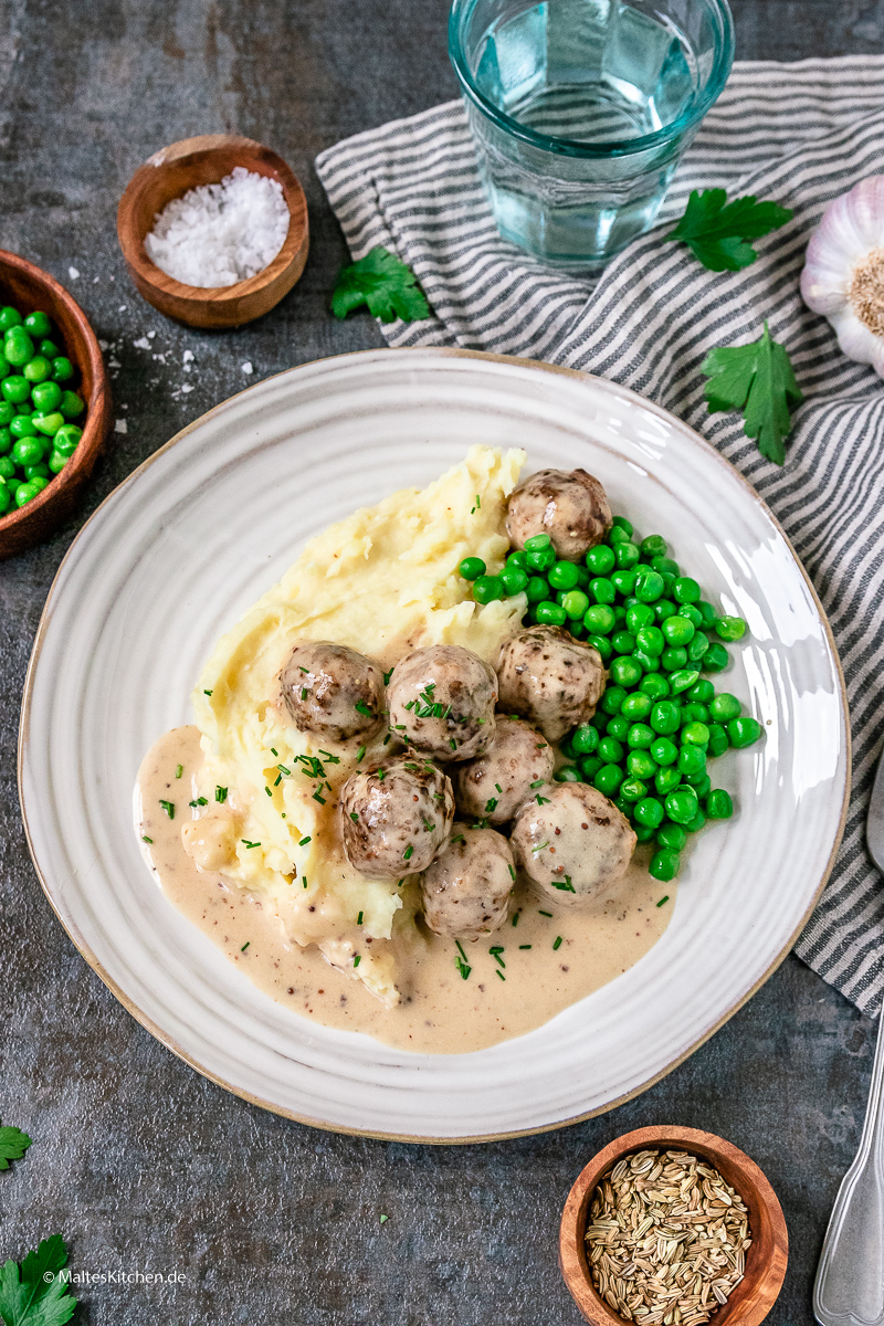 Hackbällchen aus Schweinefleisch.