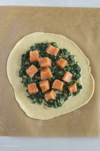 Galette mit Spinat und Lachs