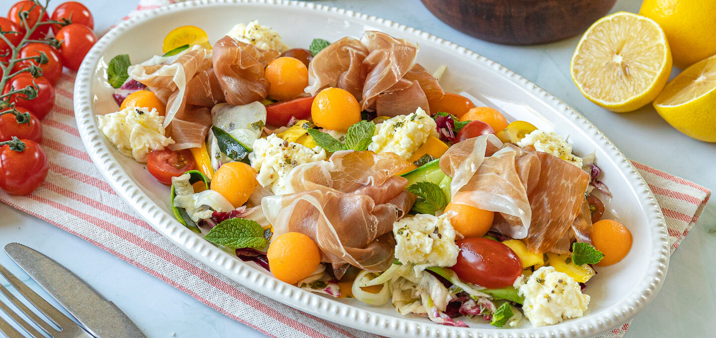Melonensalat mit Parmaschinken
