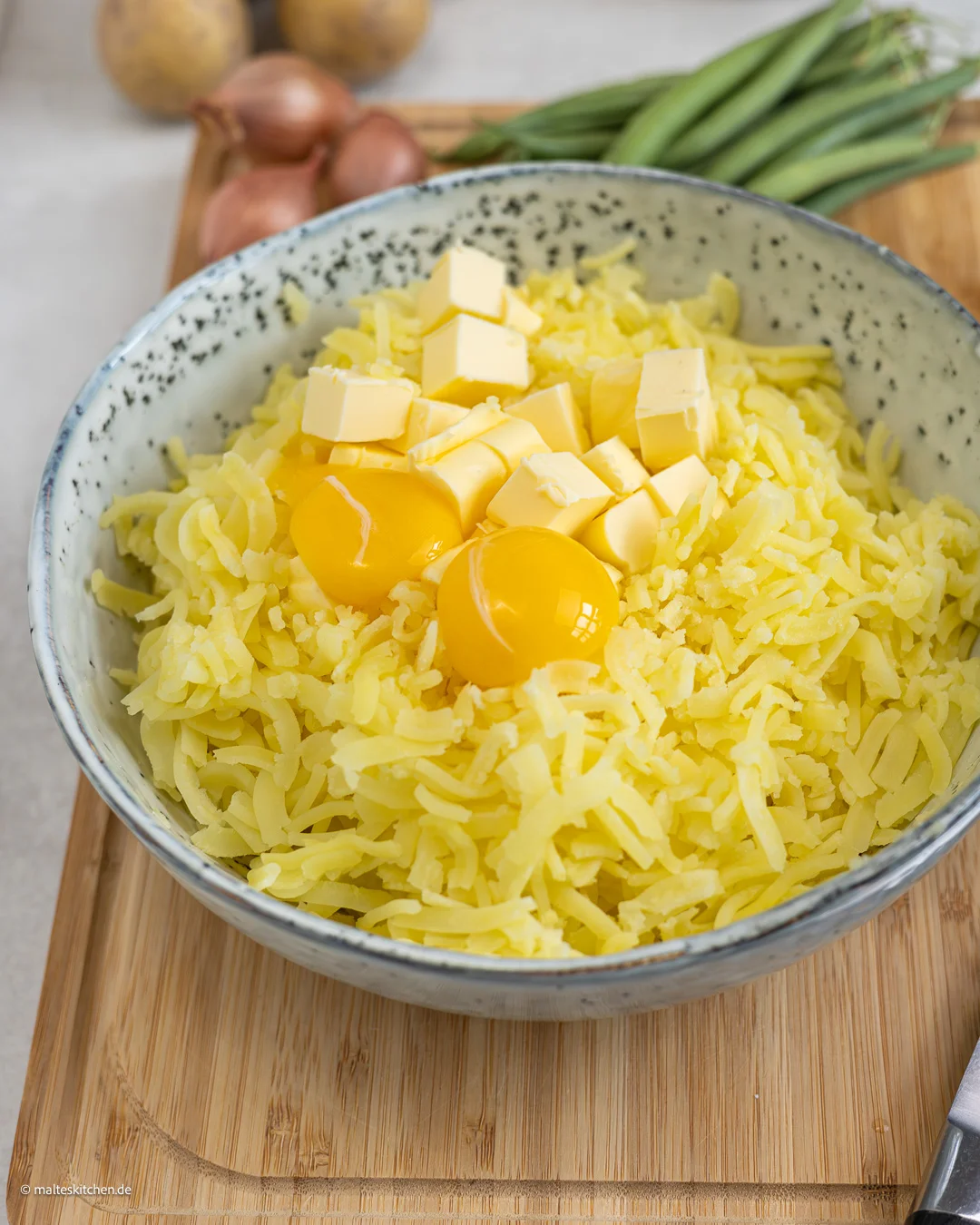Kartoffelteig für die Herzoginkartoffeln