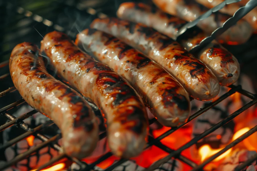 Bratwürste mit der Kochtechnik Grillen grillen