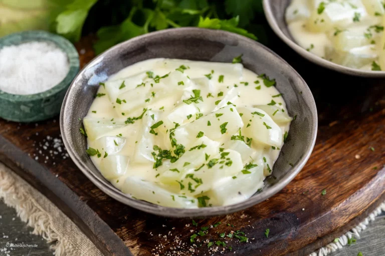Rahmkohlrabi – leckerer Kohlrabi in heller Soße