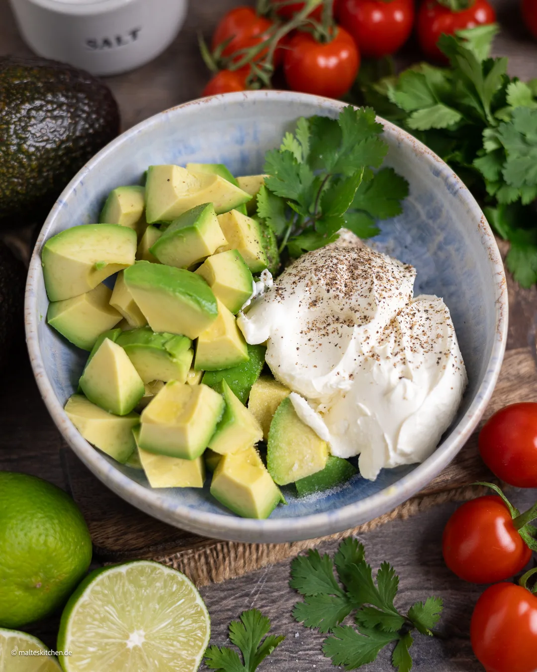 Zutaten für die Avocadocreme