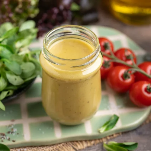 Klassische Vinaigrette mit Essig und Öl